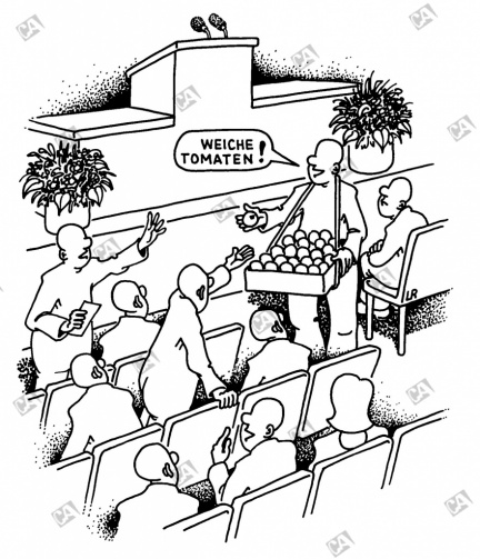 Weiche Tomaten werfen