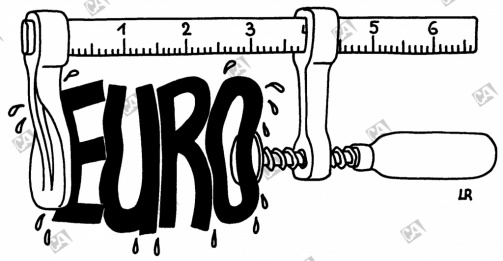 Euro in der Zwinge