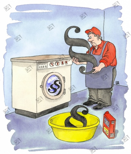 Paragraphen in der Waschmaschine