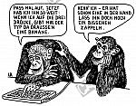 Zwei intelligente Affen