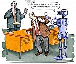 Ein Roboter will zum Betriebsrat